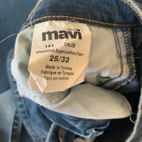 NWT Mavi Chloe Wide Stich Low Rise Flare Jeans - 25/32 - Picture 3 of 3